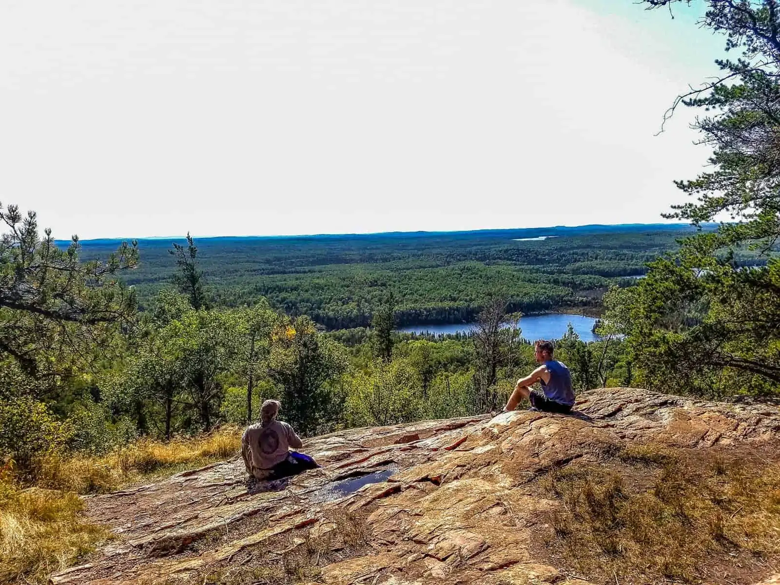 Hikers on top of Eagle Mountain.