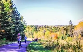 Bicyclists on Gitchi Gami State Trail