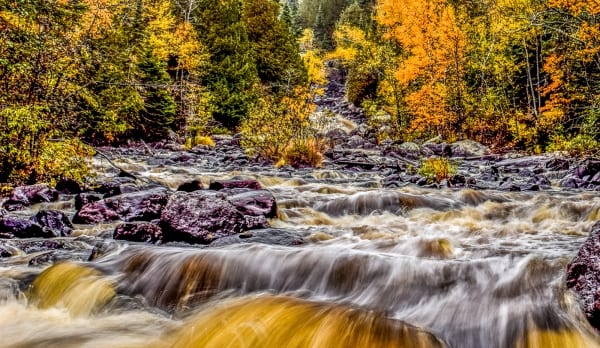 Lower Falls river rapids.