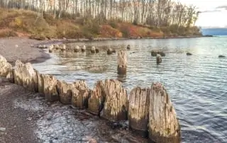 Split Rock River Mouth and Pilings