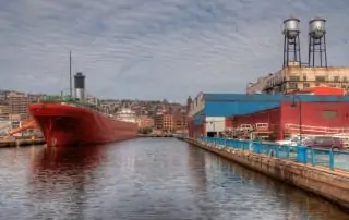 Canal Park pier and ship.