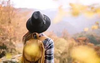 Person hiking.
