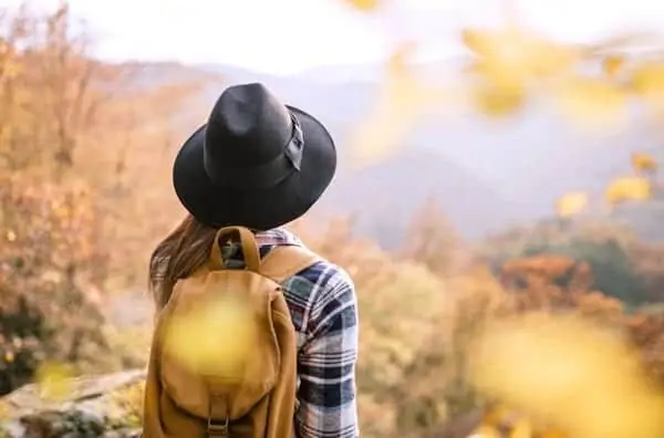 Person hiking.