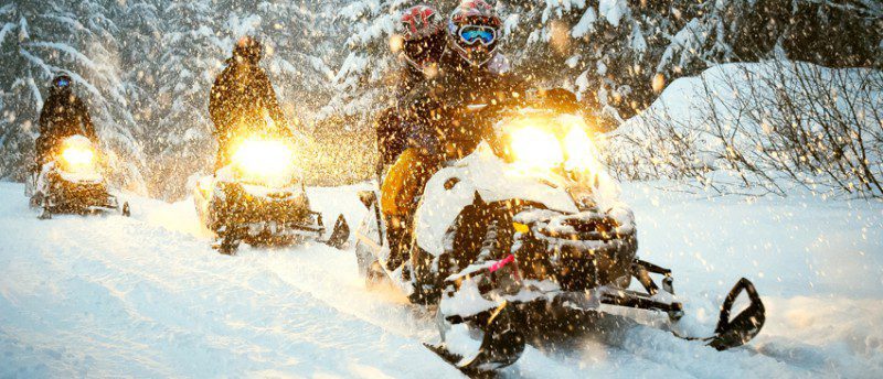 Snowmobiling on the north shore