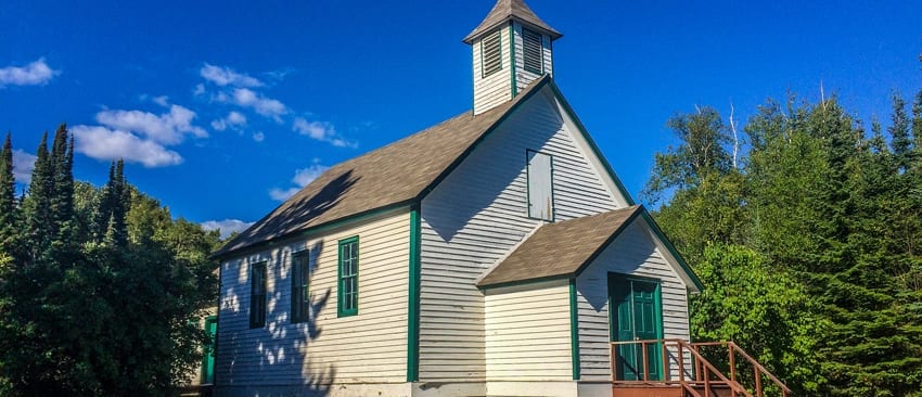 Chippewa City Church exterior.