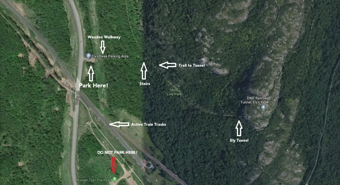 Ely Tunnel Map.