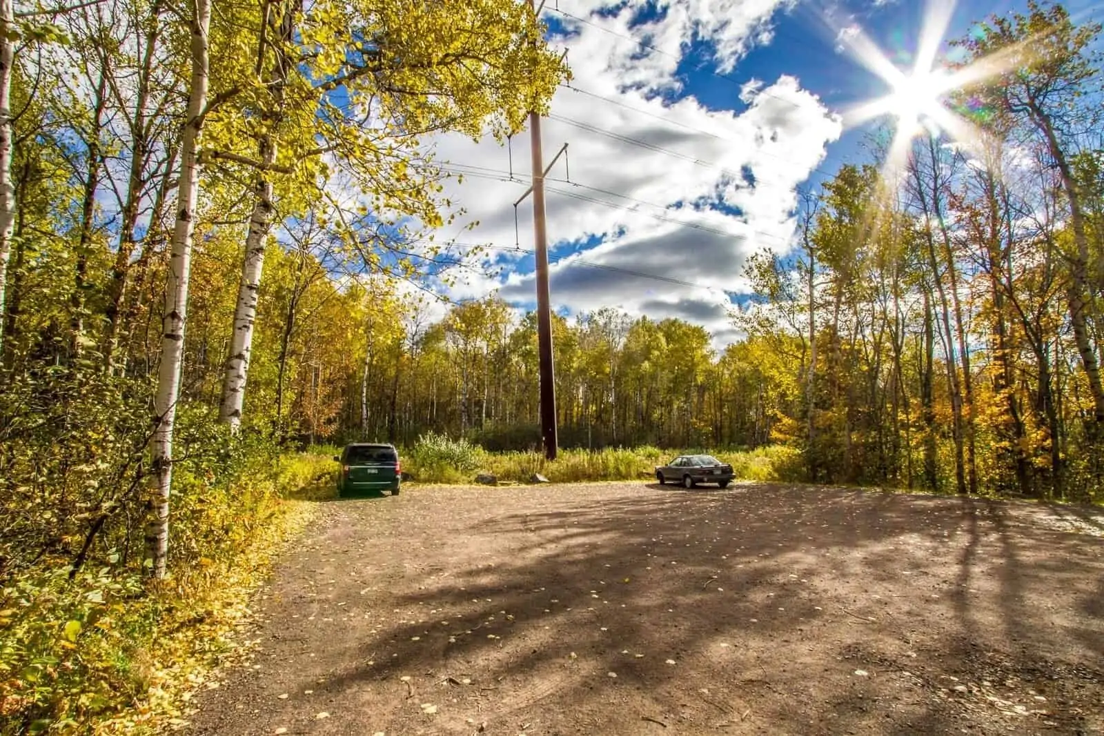 Ely Trail parking lot.