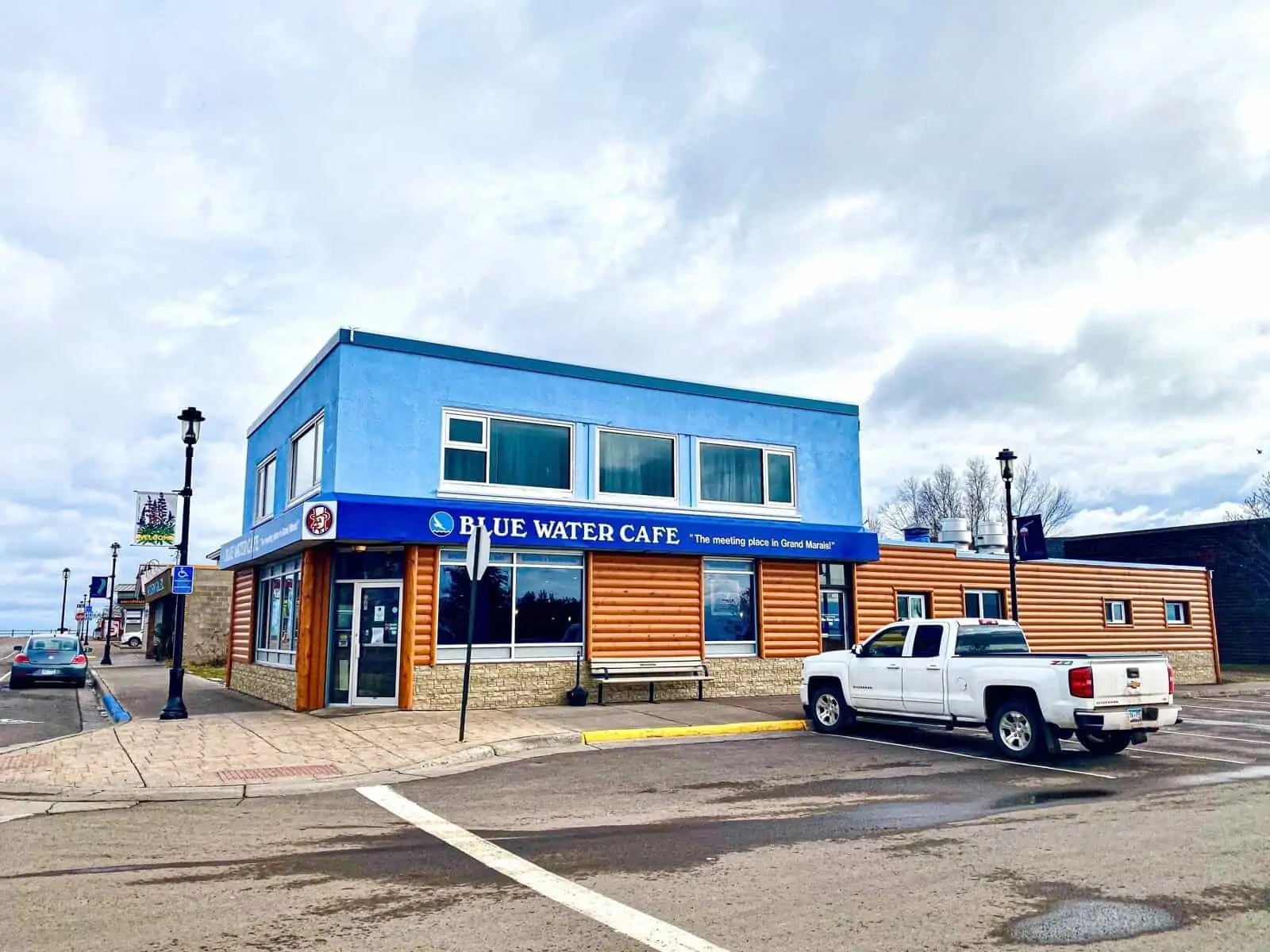 Blue Water Cafe exterior.