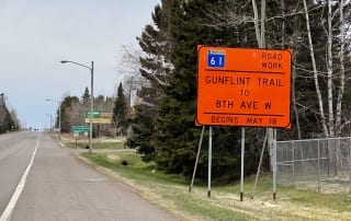 Highway 61 Road Construction Sign.