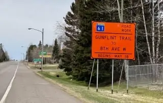 Highway 61 Road Construction Sign.