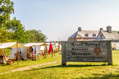 Tents Set Up Near the Grand Portage National Monument for Rendezvous Days
