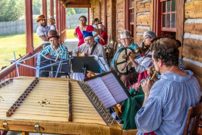 Musicians Perform Outside the Grand Portage National Monument 
