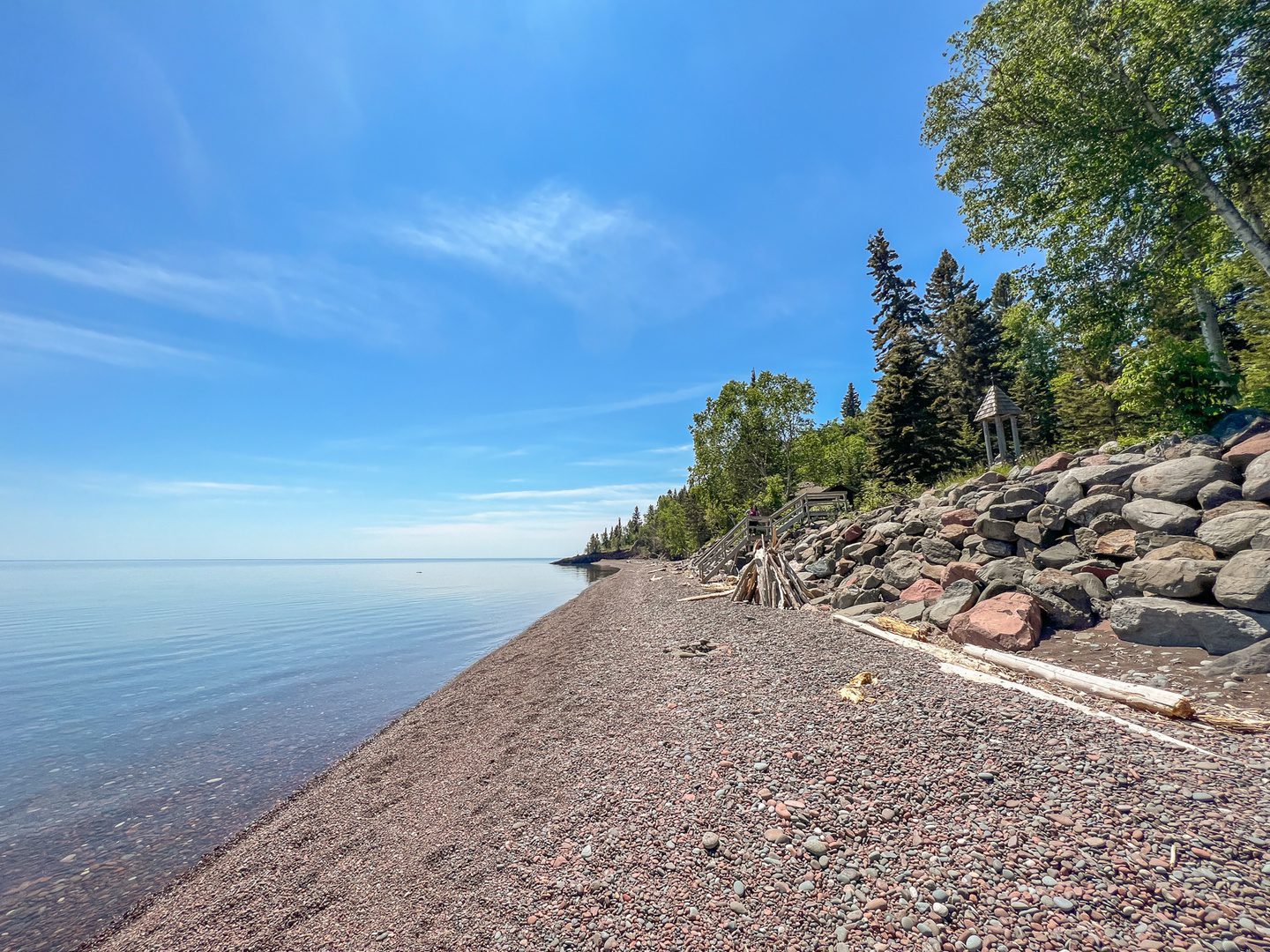 Namaste Cobblestone Shoreline Lake Superior
